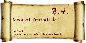 Novotni Afrodité névjegykártya